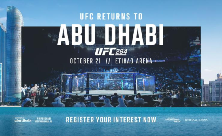 Etihad Arena to host UFC 294 in October